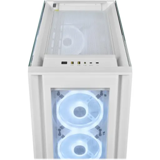 Imagen 13 de Gabinete Corsair iCUE 5000X RGB QL MidTower Ventana Cristal USB-C 2*USB3.0 Blanc
