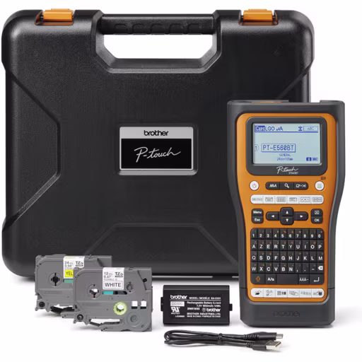 Imagen 1 de Rotuladora Industrial Brother PT-E560BTVP, 18/24mm 30mm/s Bluetooth USB-C