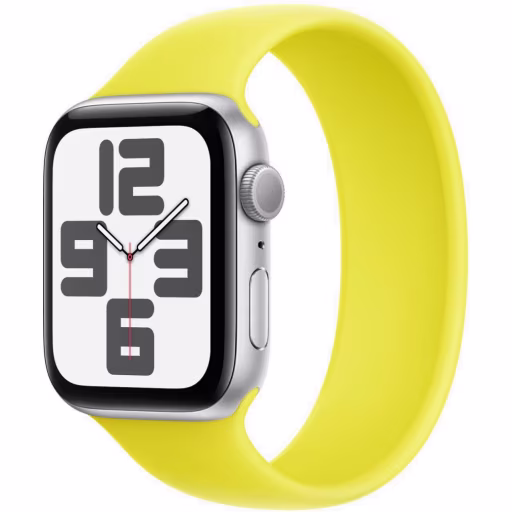 Imagen 0 de Apple Watch SE 2022 44mm (GPS / Silver Aluminum Case / Sport Yellow Band) [MA7X4BE/A]