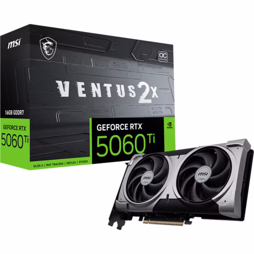 Imagen 0 de MSI GeForce RTX 5060 Ti 16G VENTUS 2X OC PLUS [G506T-16V2CP]