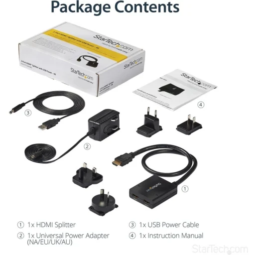 Imagen 11 de Adapdador 4K HDMI Video Splitter 2 Salida HDMI 30 Hz Alimentación USB Negro