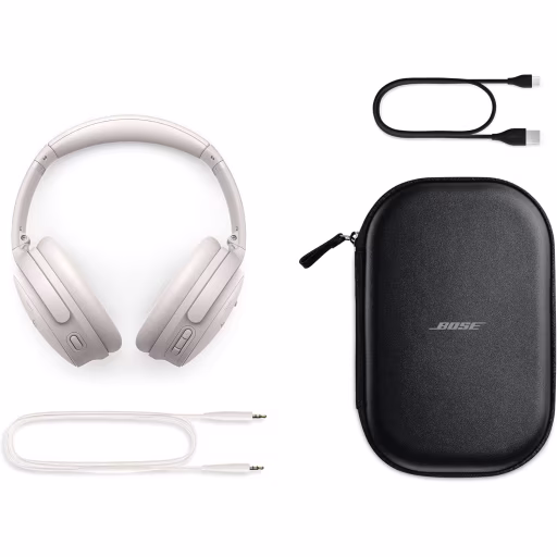 Imagen 4 de Audífonos Inalámbricos Bose QuietComfort OverEar c/Canc ruido Mic. BT White Smok