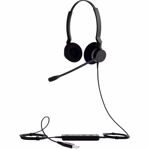 Imagen 3 de Audífonos Alámbrico Jabra Biz 2300 USB Microsoft Lync Duo con micrófono Negro