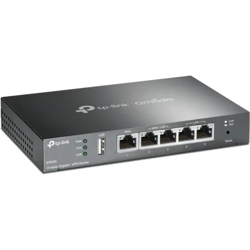 Imagen 2 de Router TP-Link ER605 V2 VPN Gigabit VPN 3 puertos Ethernet WAN + 1 USB WAN