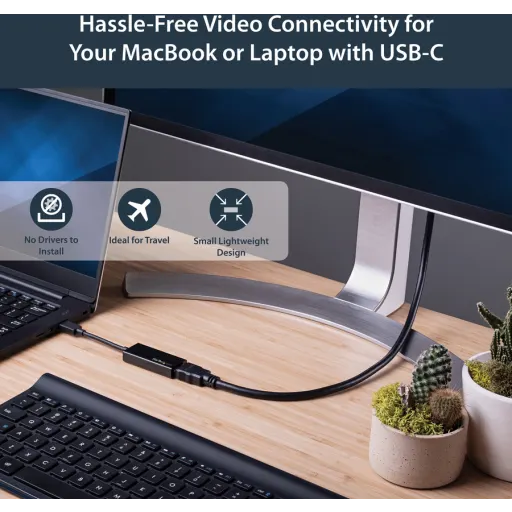 Imagen 3 de Adaptador USB-C Macho a HDMI Hembra Compatible con Resoluciones de Hasta UHD 4k