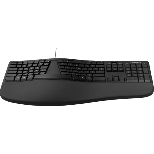 Imagen 1 de Teclado Alámbrico Ergonómico Microsoft USB 2.0 En Español Color Negro
