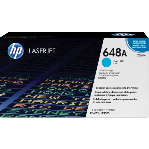 Imagen 0 de Toner HP 648A Cyan para Imp LaserJet CP4025/4525, 11.000 páginas