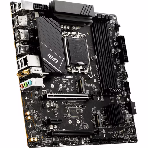 Imagen 3 de Tarjeta Madre MSI PRO B760M-A WIFI DDR5 LGA 1700 13°G 4*DDR5 2*M.2 2*DP 2*HDMI