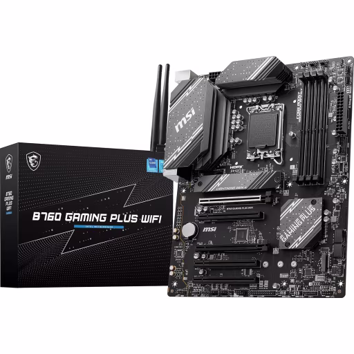 Imagen 0 de Tarjeta Madre MSI B760 GAMING PLUS WIFI LGA1700 14°G 4*DDR5 2*M.2 DP HDMI USB3.2