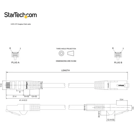 Imagen 5 de Cable de Red StarTech Cat6 Sin Enganches Ethernet Gig. Long. 2 Metros NEGRO