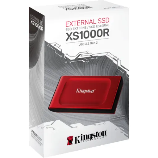 Imagen 4 de Unidad SSD Externo Kingston XS1000R 2TB USB 3.2 gen2 Rojo Lec1000MBs Esc1000MBs