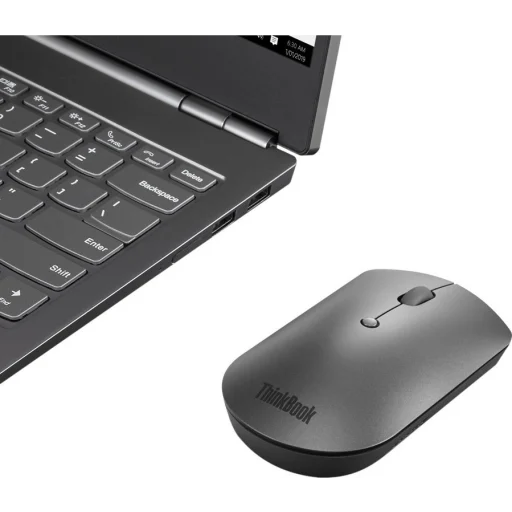 Imagen 2 de Mouse Inalámbrico Lenovo ThinkBook Silent Óptico 2400DPI 3 Botones BT5.0 GrisHie