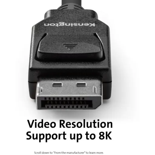 Imagen 13 de Cable DisplayPort v1.4 M/M 8K Cable 1.8mts 6ft Pasivo Color Negro - Kensington