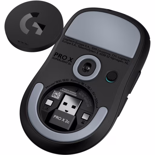 Imagen 2 de Mouse Inalámbrico Gamer Logitech Pro X SuperLigth 2C Sen Hero 2 LIGTHFORCE Negro
