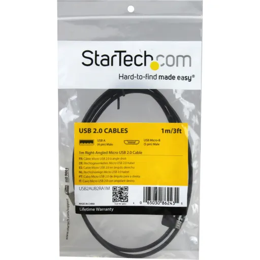 Imagen 3 de Cable USB a Micro USB Conector a la Derecha Cargador para Móvil o Tablet 1 Metro