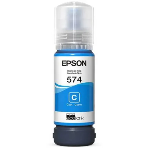 Botella De Tinta Epson T574220-AL EcoTank L8050 L18050 Color Cyan 70ml  Original