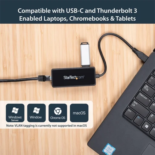 Imagen 2 de Adaptador de Red USB-C Gigabit LAN RJ-45 con Puerto USB Extra - StarTech