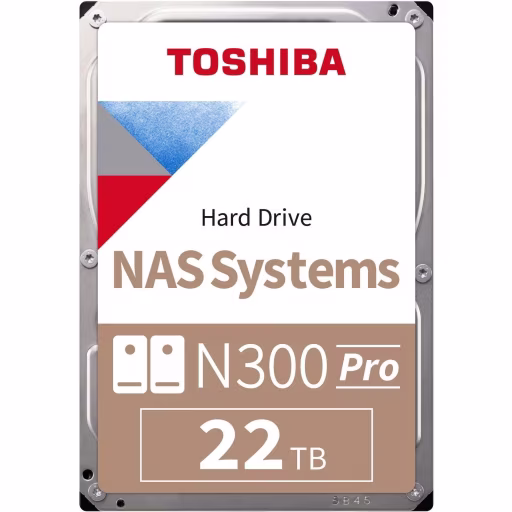 Imagen 0 de Disco Duro Toshiba N300 Pro 22TB 3.5" 7200RPM SATAIII 6,0 Gbit/s 512MB para NAS