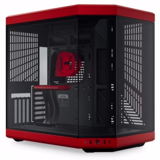Imagen 0 de Gabinete Gamer Hyte Y70, 2*USB3.2 USB-C, Vidrio templado Sin Fuente, Negro/Rojo
