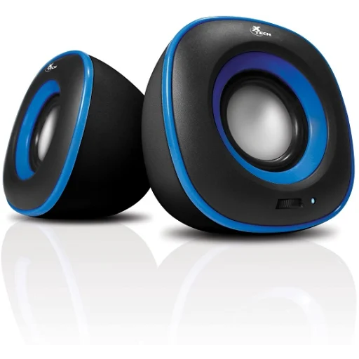 Imagen 0 de Parlantes Xtech XTS-115BL 2.0 Canales 6W RMS 3.5mm Power USB Negro/Azul