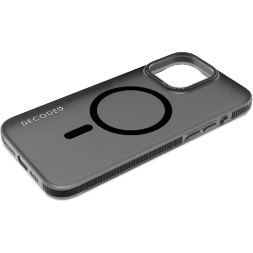 Imagen 5 de Funda de plastico reciclado con MagSafe para iPhone 15 Pro Max Decoded Transparente Humo