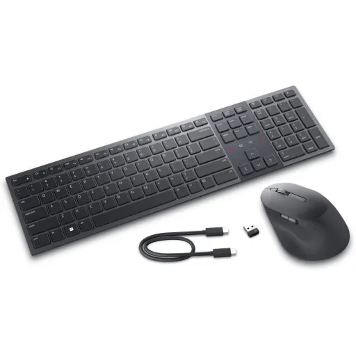 Imagen 1 de Kit Teclado Mouse Dell KM900 Inalámbrico Conectividad BT Receptor USB Grafito