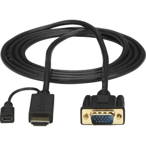 Cable Adaptador HDMI Macho + mUSB Hembra a VGA Macho