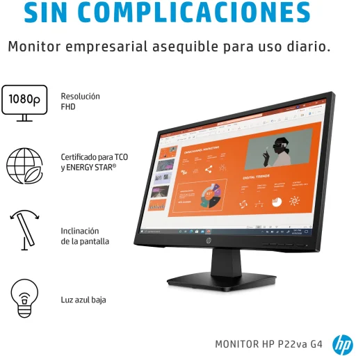 Imagen 8 de Monitor HP P22VA G4 21.5" FHD 1920*1080 LED VA HDMI VGA 7ms 60Hz