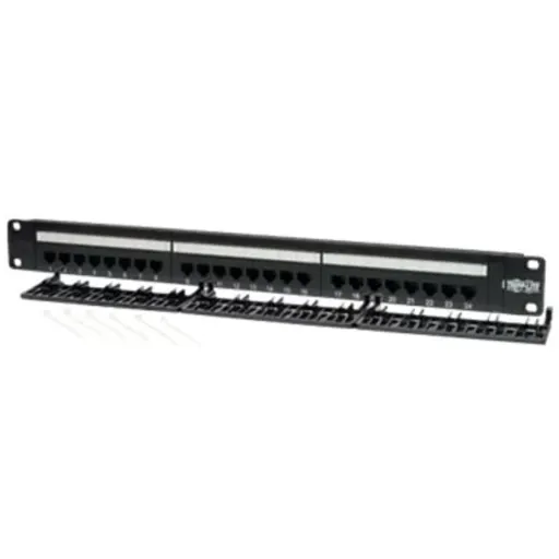 Imagen 4 de Tripp Lite 24-Port Cat5e Cat5 Rackmount Patch Panel 568B 110 Punch 1URM - Tablero de conexiones - 1U - 19" - 24 puertos