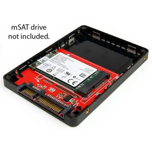 Imagen 3 de Cofre Adaptador Baía 2.5" SATA a SSD Mini SATA - StarTech SAT2MSAT25