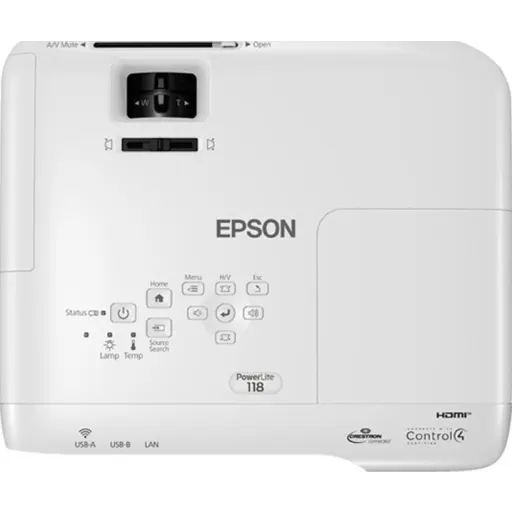 Imagen 3 de Proyector Epson PowerLite 118  3LCD 3.800 LUMENES XGA 2*HDMI VGA RCA USB LAN Aud