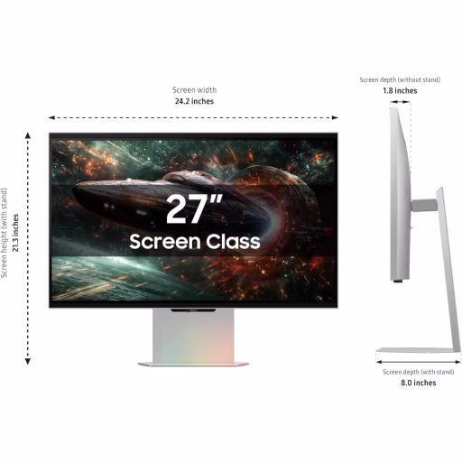 Imagen 12 de Monitor Vision 3D Gamer Samsung G90XF 27" 4K sin lentes IPS 165Hz Pivoteable