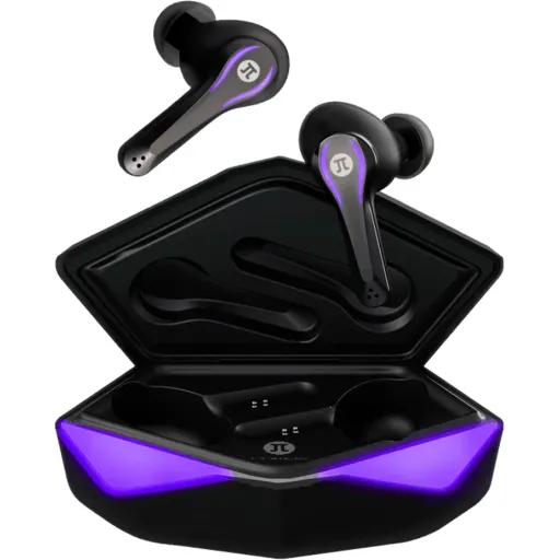 Imagen 0 de Audífonos Gamer Inalámbricos Primus PWH-200 c/Mic Caja Carga 400mAh Color negro