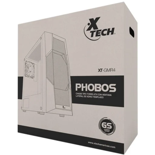 Imagen 6 de Gabinete Gamer Xtech XT-GMR4 Phobos Panel lat Vid templado ATX MTower Negro