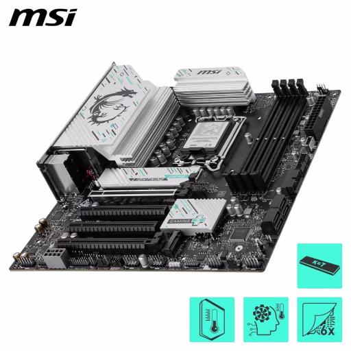 Imagen 3 de Tarjeta Madre MSI B860M GAMING PLUS WIFI LGA1851 4*DDR5 HDMI DP WI-FI 7 ATX 