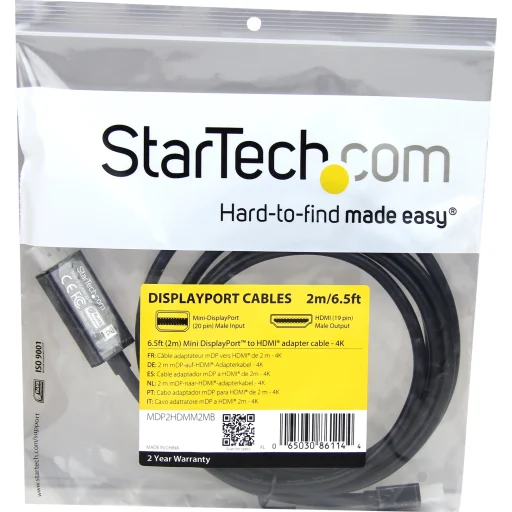 Adaptador  StarTech.com DP2HDMI2 Adaptador Conversor de Video DisplayPort  DP a HDMI Pasivo