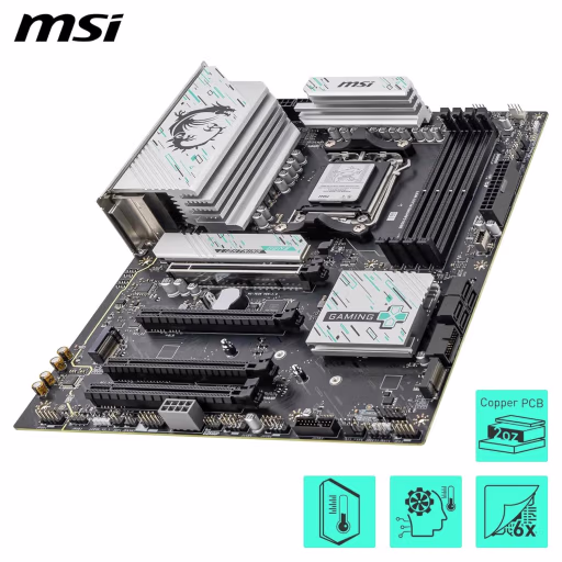 Imagen 3 de Tarjeta Madre MSI B850 GAMING PLUS WIFI Socket AM5 4*DRR5 DP 4*PCIe3*M2 WIFI 7