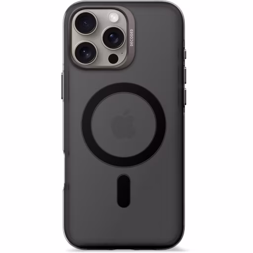 Imagen 0 de Funda plastico reciclado Magsafe iPhone 16 Pro Max Decoded negro/transparente