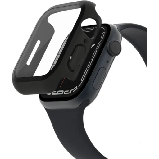 Imagen 2 de Bumper Belkin TemperedCurve 2-in-1 para Apple Watch Series 8 (45mm, Negro)
