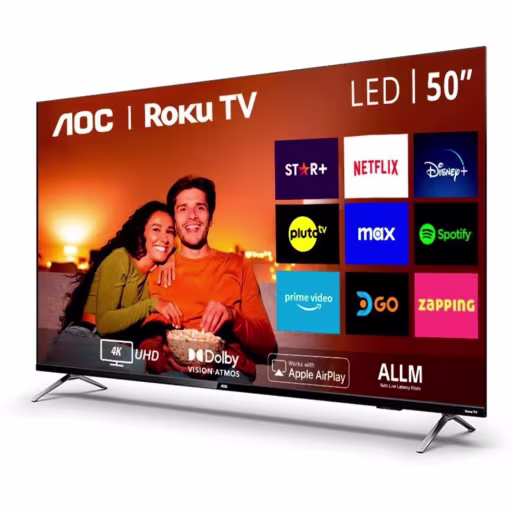 Imagen 1 de Televisor AOC 50U6125 50" UHD 4K LED SmartTV Roku WiFi LAN HDMI USB Óptico