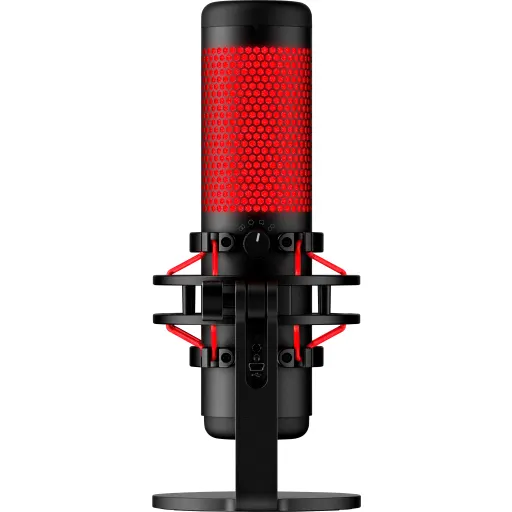 Imagen 3 de Micrófono Gamer Alámbrco HyperX QuadCast, c/Base Calbeado Stereo Negro Rojo