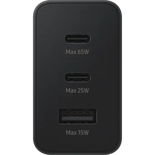 Imagen 1 de Adaptador de Carga Trio Samsung TA6530, 65W 2*USB-C + 1*USB-A Negro