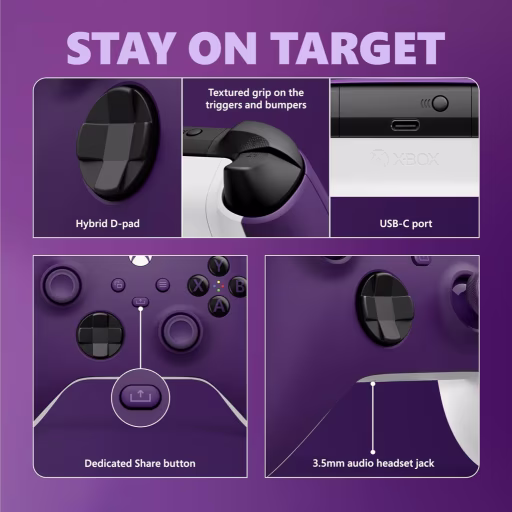 Imagen 2 de Control inalámbrico GAMER para Xbox Series X/S - Astral Purple