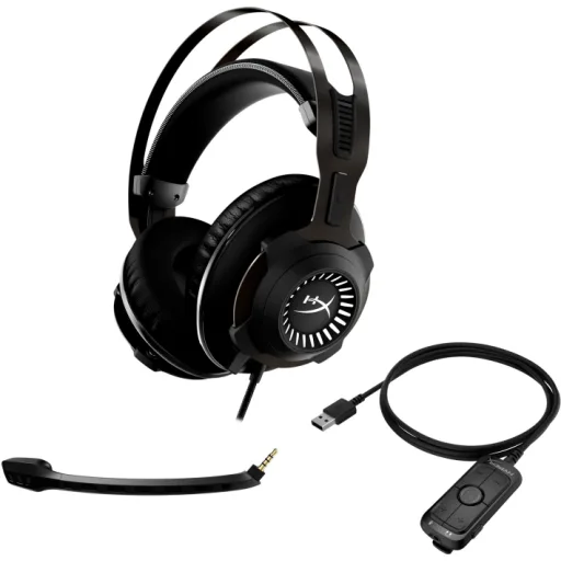 Imagen 5 de HyperX Cloud Revolver Gaming - Auricular - 7.1 canales - tamaño completo - cableado - USB, conector de 3,5 mm - gun metal - para ENVY Laptop 17; Laptop 15, 17; OMEN 16; Pavilion Laptop 15; Pavilion x360 Laptop