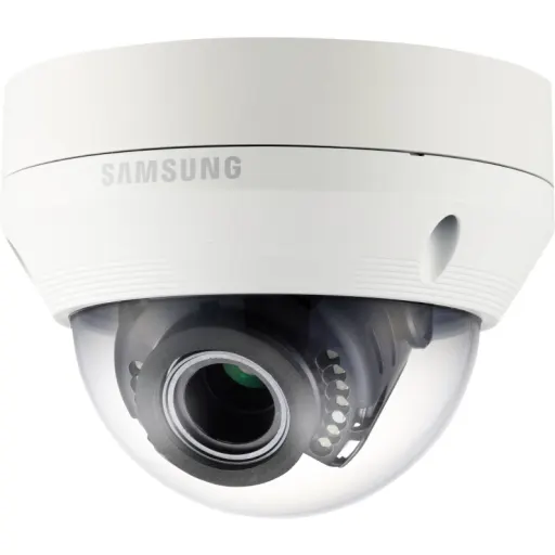 Imagen 2 de Hanwha Techwin WiseNet HD+ SCV-6083R - Cámara de videovigilancia - cúpula - a prueba de vándalos - color (Día y noche) - 2 MP - 720p, 1080p - montura de placa - iris automático - vari-focal - compuesto - CC 12 V / CA 24 V
