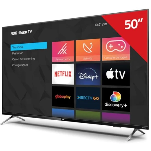 Imagen 1 de Televisor AOC 50U612 50" UHD 4K LED SmartTV RokuTV 3*HDMI 2*USB LAN