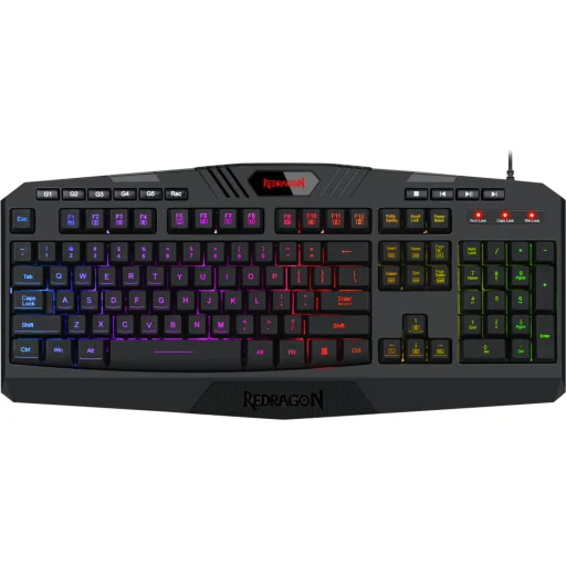 Imagen 0 de Teclado Gamer Alámbrico Redragon K503A Harpe RGB Cable 1.5mt USB Español