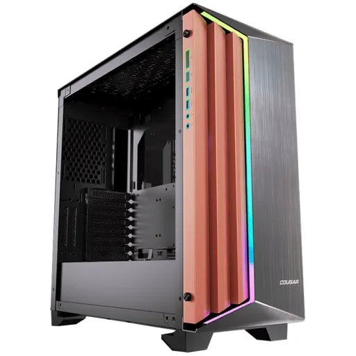 Imagen 2 de Gabinete Gamer Courgar Dark Blader S Black Mid-Tower ATX Vidrio Temp. Sin Fuente