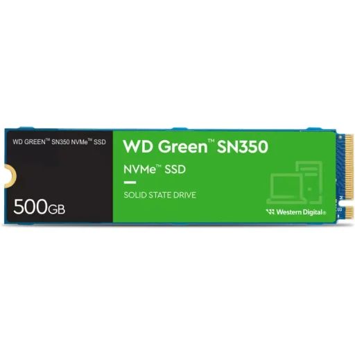 Imagen 1 de Unidad SSD Western Digital Green SN350 500GB M.2 22*80 PCIe3x4 Le2400MBs E1500MB