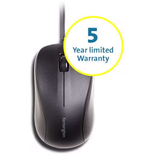 Imagen 3 de Mouse Alámbrico Kesington For Life Óptico 1000dpi 3 Botones USB Negro  